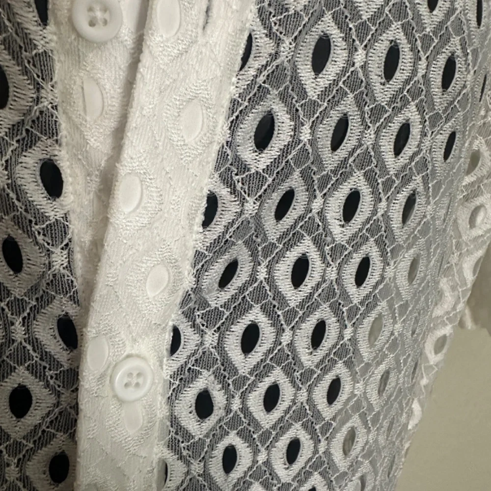 Steele Perforated Mesh Short Sleeve Shirt Large Gently worn 90% nylon - Picture 2 of 5